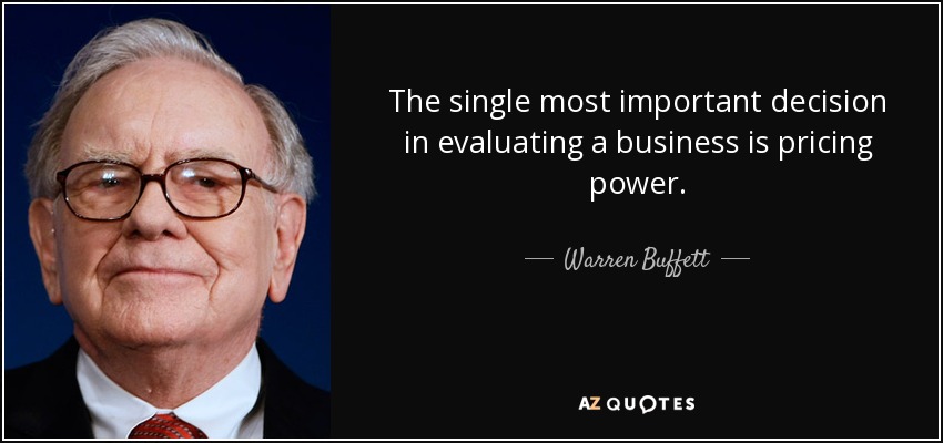 Warren Buffet pricing power